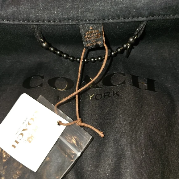 Coach, Stylish Black Belted Rain Coat, NWT, Size 4 - Picture 12 of 17